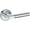 Polished Chrome, variant on Baldwin PVLKFRRR044 Lake Forest Privacy Door Lever Set - Brass