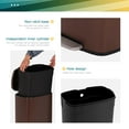 thumbnail image 5 of CL.HPAHKL 50 Liter / 13 Gallon Garbage Can, Fingerprint-Proof Garbage Can with Lid Stainless Steel Kitchen Trash Can with Removable Inner Bucket Step Trash Can, Brushed Stainless Steel Finish, Brown, 5 of 7