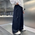 thumbnail image 4 of Fashionable Wide Leg Trousers For Boys Comfortable Loose Fit Long Pants Ideal For Big Kids And Teenagers Daily Casual Wear Tween Kids Summer Soft Comfy Trousers Y2K Streetwear Cute Teen Basic Pants, 4 of 7