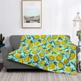 thumbnail image 2 of Rateoe Lemon1 Pattern Flannel Throw Blanket, Ultra-soft Blanket for Bed, Couch, Car, Hypoallergenic Anti-pilling blanket-60"x50"(Horizontal), 2 of 6