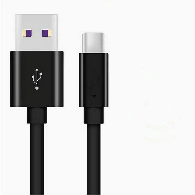 kurtrusly 5A Fast Charging Mobile Phone Tablet Cable Type-c Connector PVC Copper Phone Charger Cord, Black