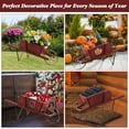thumbnail image 5 of Costway Wooden Wagon Planter Decorative Indoor/Outdoor Rustic Flower Cart with Wheel Red, 5 of 10