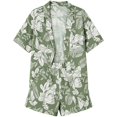 thumbnail image 6 of BOOMNY Womens 2 Peice Hawaii Shorts Sets Tropical Graphic Short Sleeve Buttons Tops Shorts Outfits for Women Summer Beach Matching Sets, 6 of 6