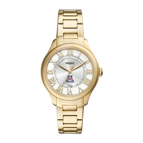 Fossil  Arizona Wildcats Gilmore Gold Stainless Steel Watch