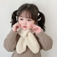 thumbnail image 2 of Winter Kids Fleece Scarf, Solid Knitted Scarves Warm Wraps Shawl Children Neck Warmer for Baby Boys Girls 0-4Y, 2 of 7