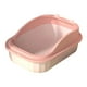 thumbnail image 5 of Caja de arena para gatos con parte superior abierta Bandeja de arena para mascotas Bandeja de arena con lados altos Caja de arena para gatos a rosa L, 5 of 9