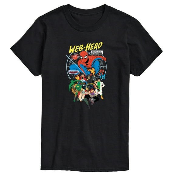 Marvel Your Friendly Neighborhood Spider-Man - Web Head - Adult Short Sleeve Graphic T-Shirt
