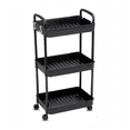 thumbnail image 1 of Carrito Auxiliar Organizador Multiusos 3 Niveles Plastico Negro, 1 of 5