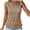 Coffee, variant on Womens Summer Tops Slim Fit Women High Neck Top Women Top Running Strap Lose Fitted Cardigan Band T Shirt Crop Back Support Sleeveless Womens Sleeveless Tops Coffee 2XL