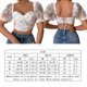 thumbnail image 2 of Parte Superior Sexy Hubble-Bubble Manga Mujeres Perspectiva Crop Top Bandeau Short Top (Multicolor L) Ygjytge para Mujer Multicolor T M, 2 of 9