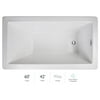 Jacuzzi Ela6042buxxxx Elara 60" Acrylic Soaking Bathtub For Drop In Installations - White