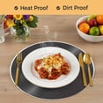 thumbnail image 4 of Retro Record Round 13 Inch Placemats Set of 2, Abstract Vintage Minimalist Art HeatResistant Non Slip Place Mats for Dining Table, Wipeable Braided Kitchen Table Mats for Housewarming, 4 of 9