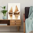 thumbnail image 5 of Qisvanset Framed Canvas Wall Art, 12x16 Inch Earth Tone Sailboat Alphabet Nursery Wall Print, 5 of 5