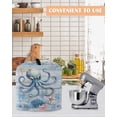 thumbnail image 4 of Coastal Octopus Stand Mixer Dust Cover with Storage Pocket & Handles,Nautical Sea Starfish Coral Wooden Grain Fits All Tilt Head & Bowl Lift Kitchen Appliance Cover Organizer Accessories,4.5-5 Quart, 4 of 6