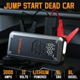 thumbnail image 7 of Acmount Jump Starter Air Compressor, 3000A Car Jump Start with 150PSI Tire Inflator, 12V Battery Jumper for 9.0 Gas and 8.0L Diesel Engines, 7 of 7