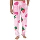 thumbnail image 1 of Pantalones largos para hombre con estampado de cintura elástica y bolsillo con cordón, pantalones largos de poliéster para hombre, 1 of 5