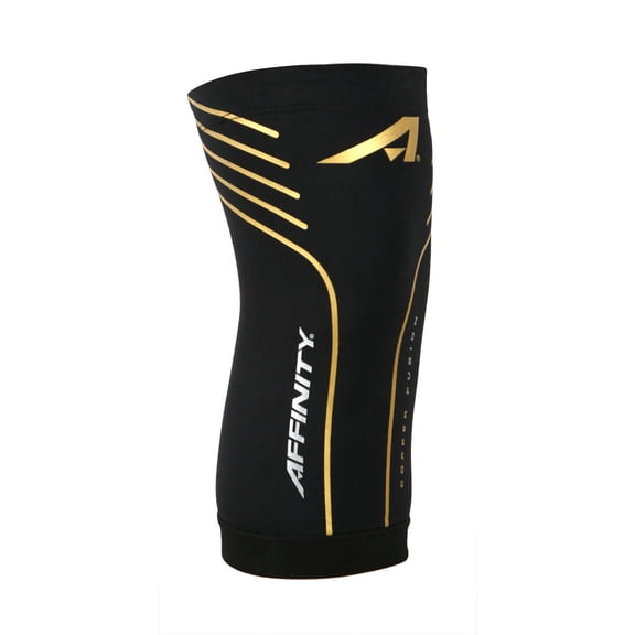 Affinity Copper Infusion Knee Sleeve, Medium Black/Gold - Unisex