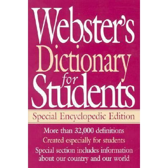 Pre-Owned Webster's Dictionary for Students: Special Encyclopedic Edition (Paperback) 1892859580 9781892859587