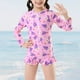 thumbnail image 4 of Odeerbi 6-12 Años Traje de Baño Niñas Manga Larga Antisarpullidos Traje de Baño Verano Playa Monopieza Entrenamiento Atlético Traje de Baño Hawaiano Surf Traje de Baño Protección Solar, 4 of 5