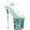 Clear/Turquoise Multi Glitter Synthetic, variant on Women's Pleaser Flamingo 808GF Heeled Sandal