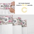 thumbnail image 2 of Spring Flowers No Hooks Shower Curtain with Snap-in Liner Vintage Hummingbird Butterflies Pink Flower Shower Curtains for Bathroom, Waterproof, Easy Install, Washable 72"x84", 2 of 9