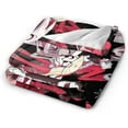 thumbnail image 6 of Hazbin Song Dance Hotel Throw Blanket Fleece Blanket Warm Sofa Blankets Twin Size Blankets for All Season Stylish Blankets for Car Breathable Outdoor Blankets for Camping 40x50", Black, 6 of 6