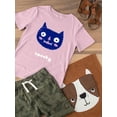 thumbnail image 3 of Cute Halloween Kitten Fangs T-Shirt Toddler -Image by Shutterstock,  3 Toddler, 3 of 4