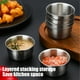 thumbnail image 2 of Taza para Salsa de Acero Inoxidable 304 con Tapa Plástica Antiderrame | Plato para Salsas y Aderezos de 40ml | Reutilizable para BBQ al Aire Libre, Restaurante y Uso en Casa | Blanco | 1 Unidad, 2 of 9