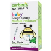 ZarBee's Baby Cough Syrup + Mucus Reducer, Grape 2 oz (Pack of 2)