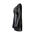 thumbnail image 2 of Ropa Playa Ocean Pacific para Mujer Top Tejido Corto Bies Contraste Cuello Redondo Negro Talla M, 2 of 4