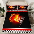 thumbnail image 2 of Manfei Racing Car Bed Sheets Set Full Size, Checkered Flag Bed Sheets Full, Square Geometric Bedding Full Size, Lightweight Bedroom Decor, 4 Pieces, 2 of 7