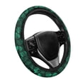 thumbnail image 6 of Uorisanigo Skull Warm Steering Wheel Cover Green 15 Inches Steering Wheel Cover for Winter Breathable Car Steering Wheel Protector for SUV Vehicle Flannel Car Accessories Gift for Holiday, 6 of 8