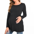 thumbnail image 3 of Beaisland Women's Long Sleeve Maternity Shirts Basic Casual Pregnancy Top, 3 of 7