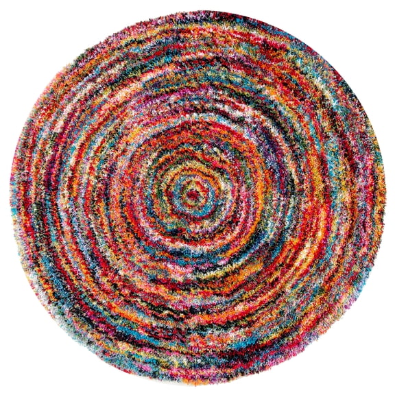 nuLOOM Ardelle Swirl Shag Area Rug, 5' 3", Multi