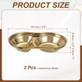thumbnail image 2 of Uxcell Stainless Steel Sauce Dish, Round Appetizer Plates Condiment Bowl for Dipping Gold, 2 of 7