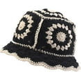 thumbnail image 4 of CoCopeaunts Women Bucket Hat Garden Fisherman Hat Autumn Winter Warm Flower Knitting Woven Basin Hat Daily Street All-Match, 4 of 8