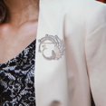 thumbnail image 1 of Broche de pavo real Yinane con diamantes de imitación para Vestido ropa sombrero Blanco, 1 of 8