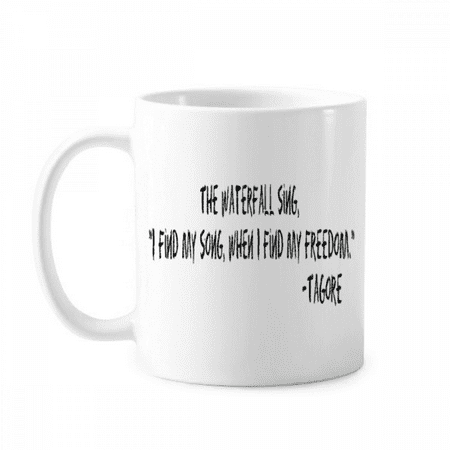 

Qoutes Healing Sentences Waterfall Freedom Song Mug Pottery Cerac Coffee Porcelain Cup Tableware