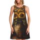 thumbnail image 1 of Easygdp Rustic Sunflower Bouquet para Vestido Transpirable de Mujer, Vestido Suelto de Manga Corta con Pliegues y Bolsillos para el Verano, 1 of 7
