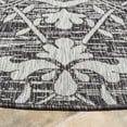 thumbnail image 7 of SAFAVIEH Courtyard Nina Distressed Floral Indoor/Outdoor Area Rug, 8' x 11', Black/Light Grey, 7 of 7