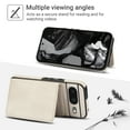 thumbnail image 2 of Allytechgroup Detachable Cards Holder Case for Google Pixel 8, RFID Blocking 2 In 1 Wallet PU Leather Case with Stand Compatible with Magsafe Shockproof Cover for Google Pixel 8, White, 2 of 5