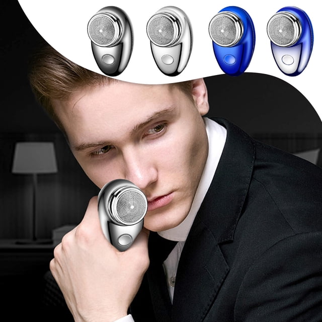 Men's Pocket Shaver, Compact Electric Razor, Usb Rechargeable, Travel Grooming Kit,for Teens,YISHFHP,Black