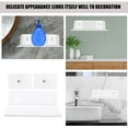 thumbnail image 5 of RENACLIPY 2Pcs White Floating Shelf Wall-Mounted Storage Rack Acrylic Bathroom Storage Stand, 5 of 5