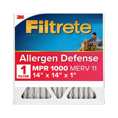Filtrete 14x14x1 Air Filter MPR 1000 MERV 11 Allergen Defense 1 Filter