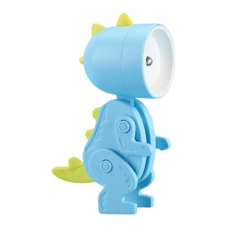 

LED Night Light Foldable Multi-purpose Battery Powered Soft Lighting Energy-saving Decorative DIY Cute Cartoon Dinosaur Desk Lamp Ornament for Home