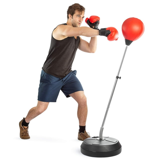 Saco de boxeo con Stand Tech Tools, saco de boxeo para adolescentes y adultos
