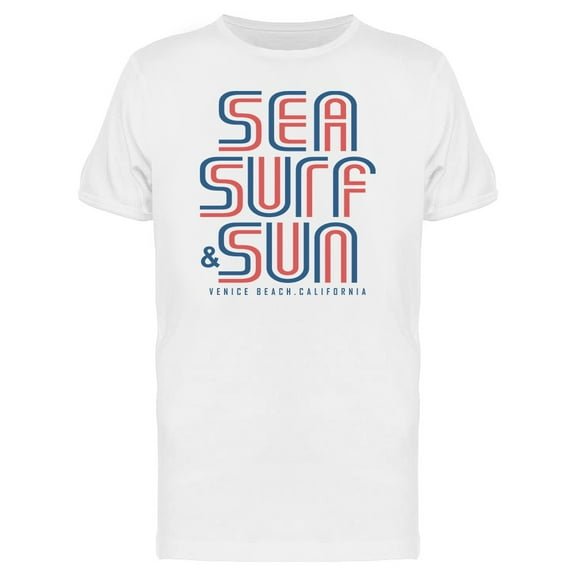 Sea Surf And Sun Retro Graphic Tee Men's -Image by Shutterstock