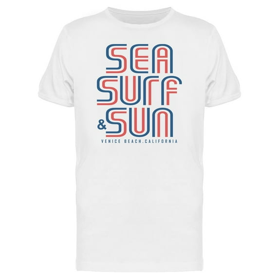 Sea Surf And Sun Retro Graphic Tee Men's -Image by Shutterstock