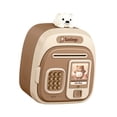 thumbnail image 2 of Alcancía para niños y niñas, caja de seguridad, caja automática con rollo y cerradura con contraseña. Marrón, 2 of 9