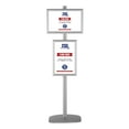 thumbnail image 4 of M&T Displays Free Standing Display Advertising Stand with 4 x (11x17) Front Loading snap Frame in Portrait Landscape Position, Double Sided (Silver), 4 of 4